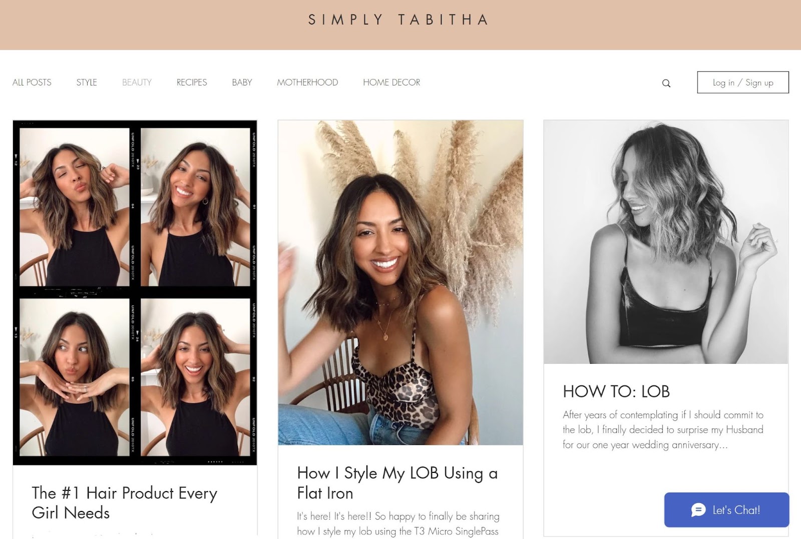 Simply Tabitha blog posts.