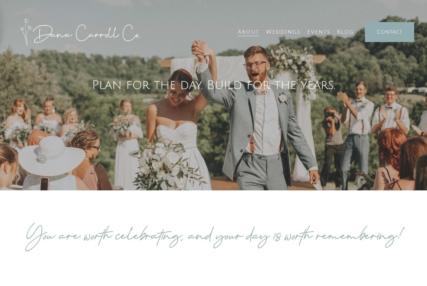 Dana Carroll Co. wedding planner About page.