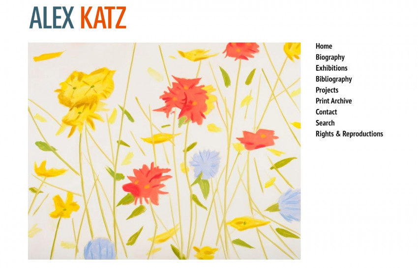 Alex Katz website homepage