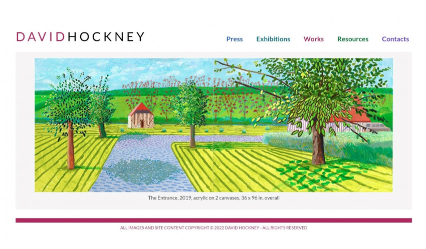 David Hockney website homepage