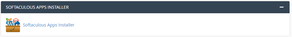 Screenshot of the Softaculous App Installer on cPanel