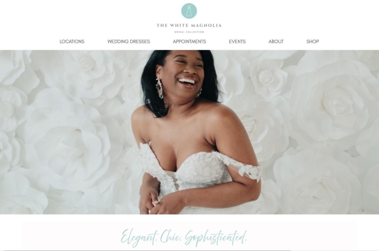 The White Magnolia homepage.