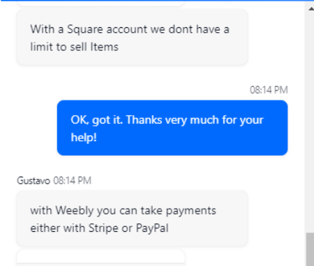 Weebly Live Chat Support