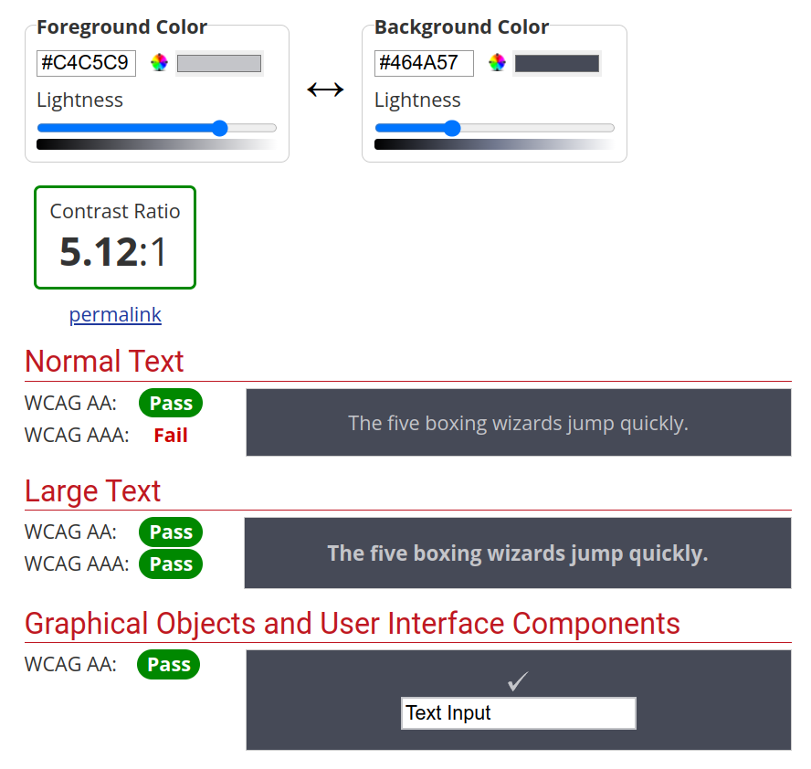 The results for my test on the icon colors