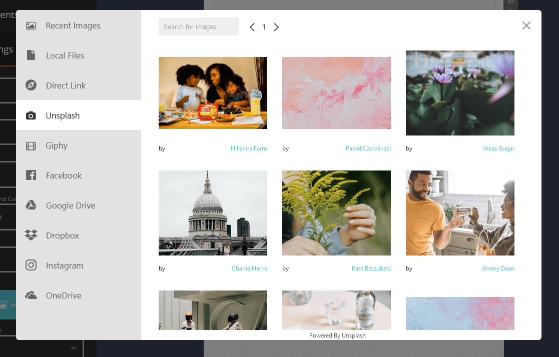 Moosend Giphy and Unsplash integrations