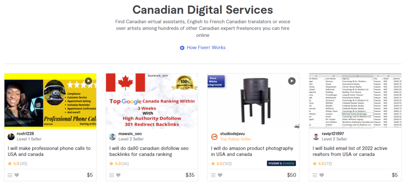 Canadian Digital Services on Fiverr
