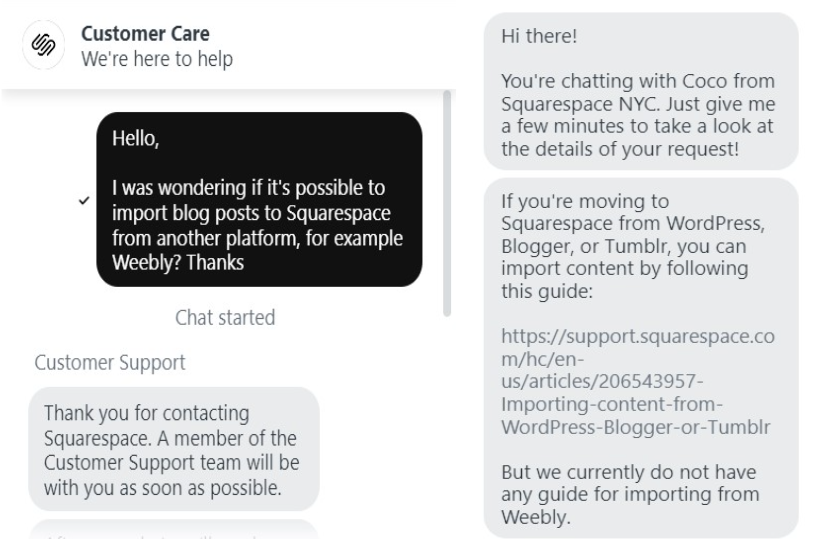 Squarespace vs Weebly