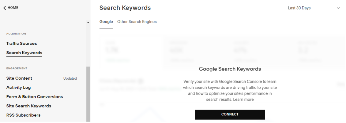 Squarespace SEO Settings