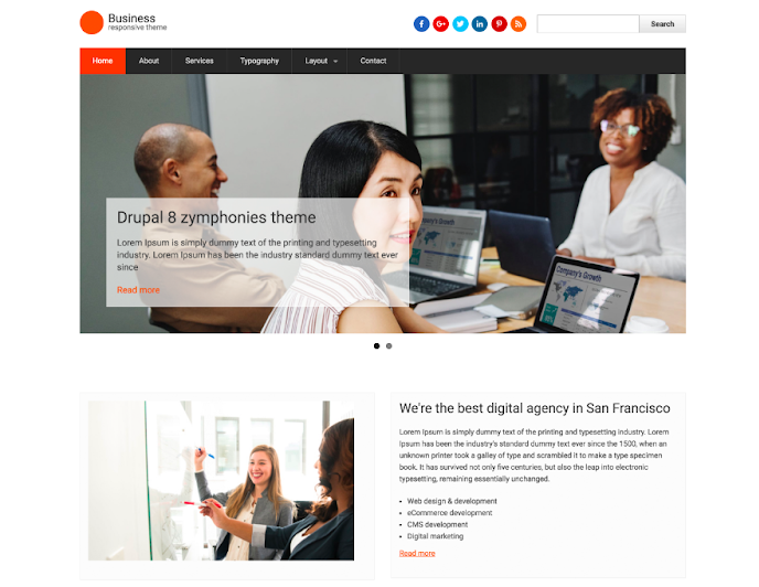 Drupal, The Business Responsive Theme