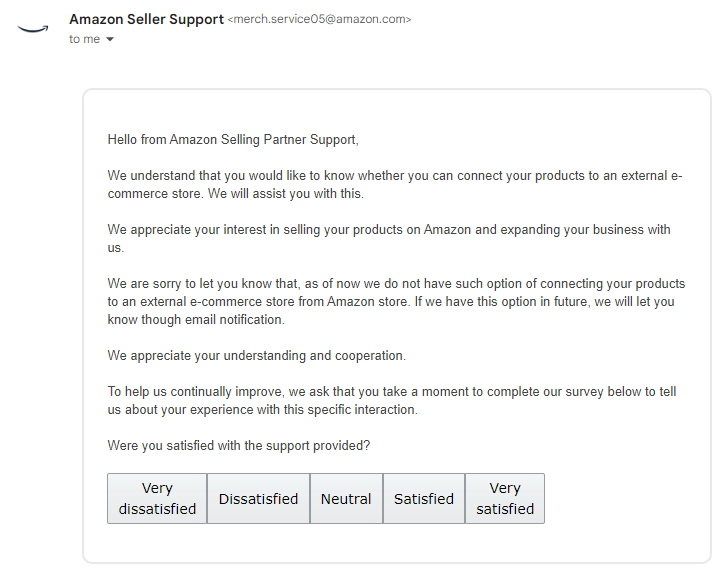 Amazon's ticket customer support