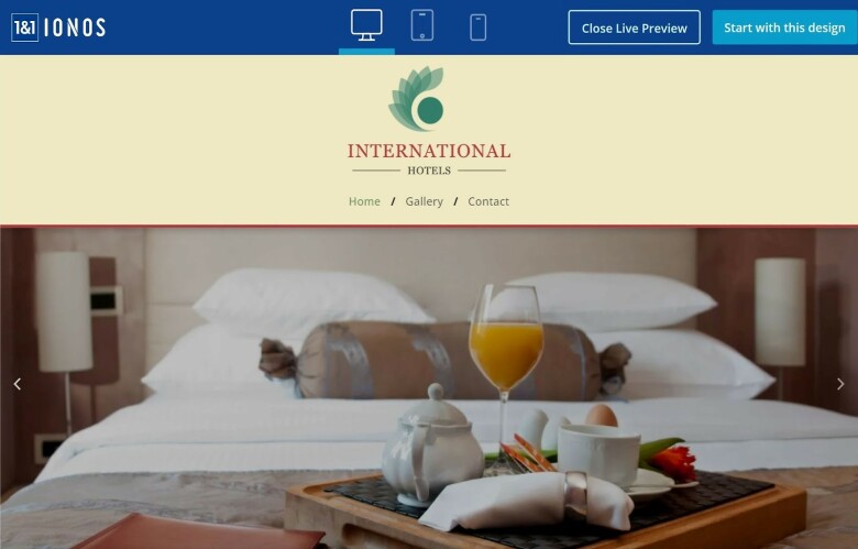 vIONOS International Hotels template