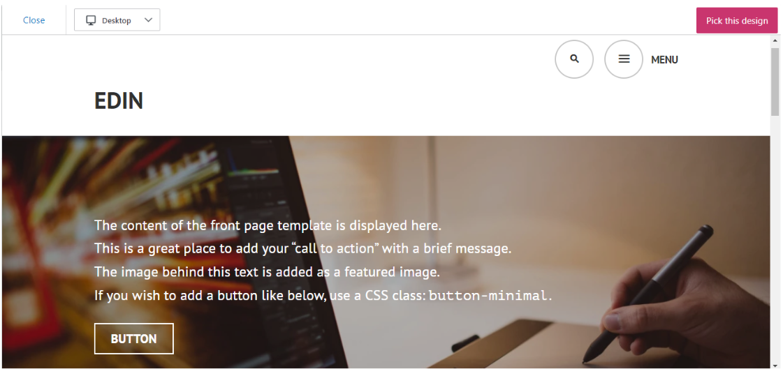 WordPress Edin Theme