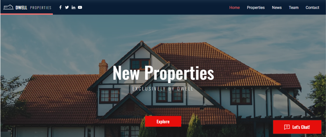 Wix Dwell Properties Template