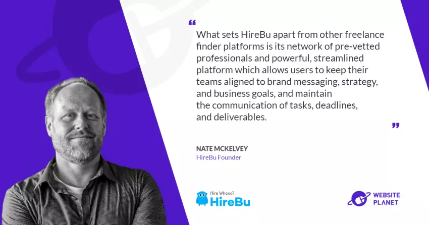 Get connected to the best vetted freelance talent around the world with HireBu