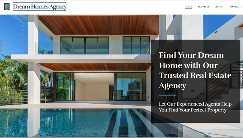 A vacation rental template from SITE123