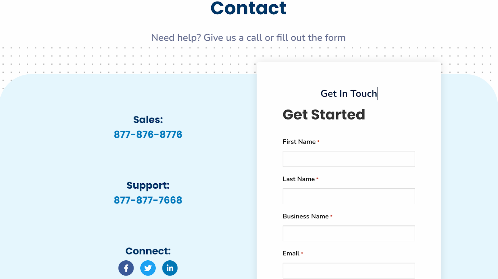 Payment Depot Contact Form