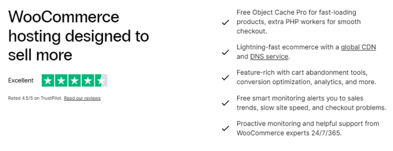 Feature list for Nexcess' WooCommerce plans