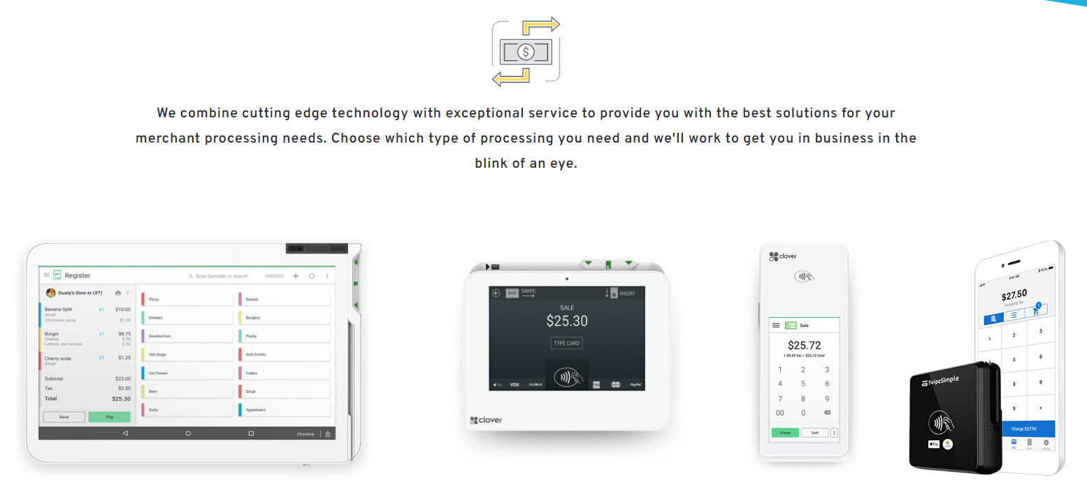 MerchantOne's credit card processing options