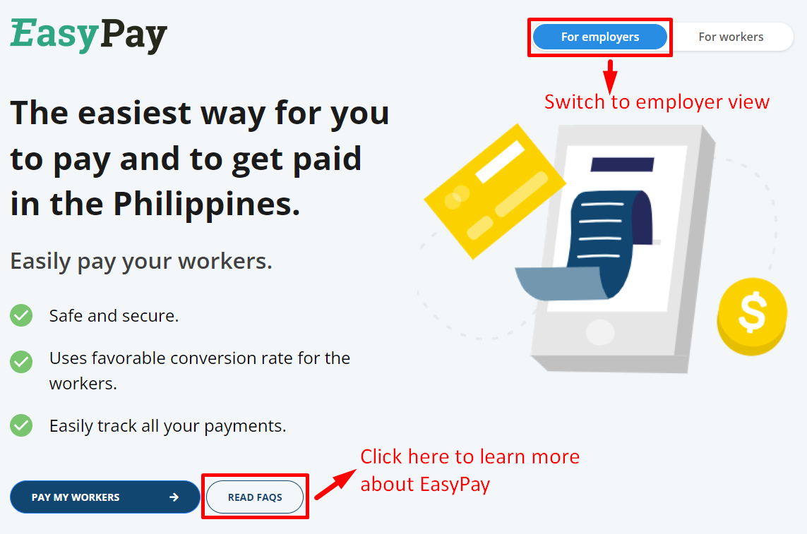 EasyPay feature