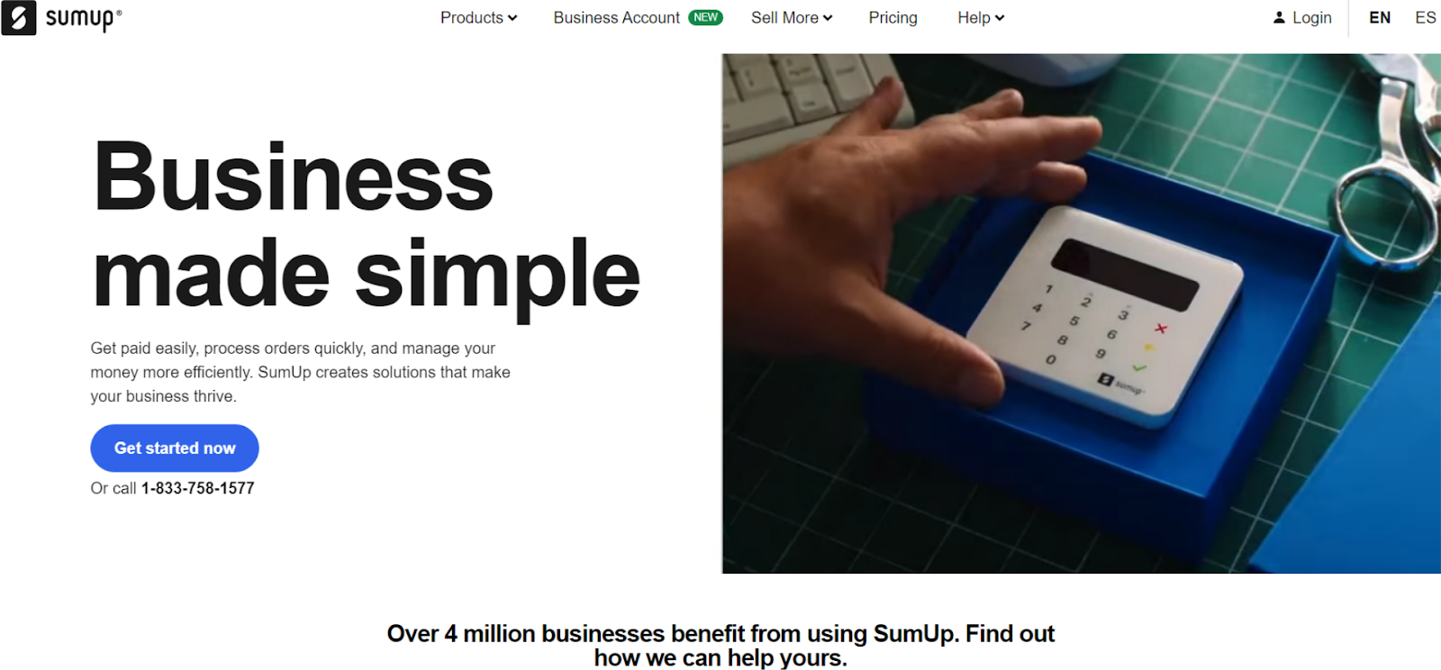 SumUp Homepage