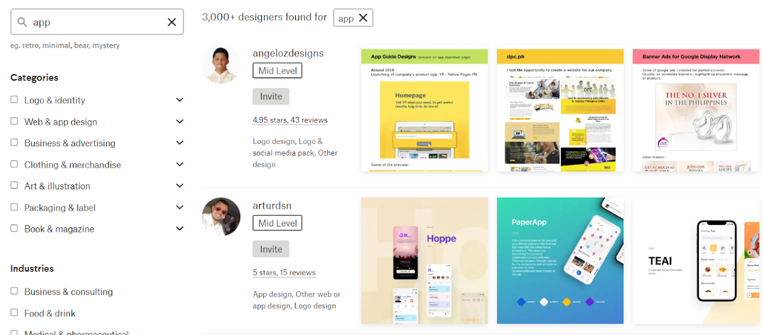 99design search results