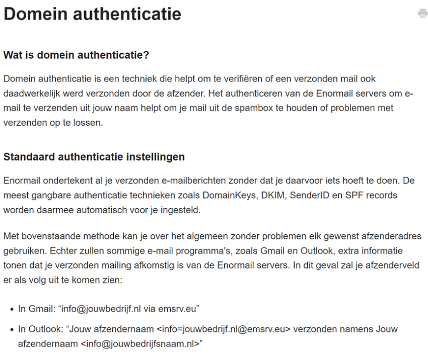 Enormail’s handleiding voor domein authenticatie
