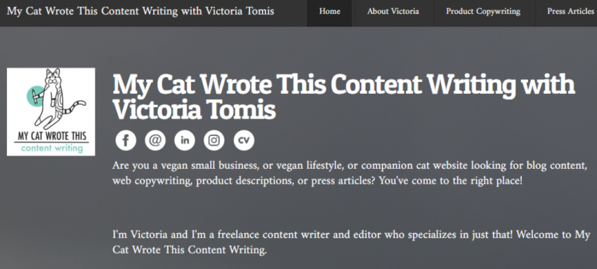 My Cat Wrote This Homepage