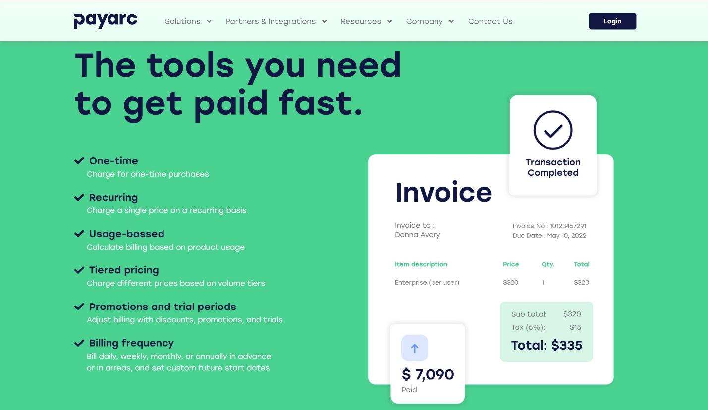 PayArc payment and billing tools