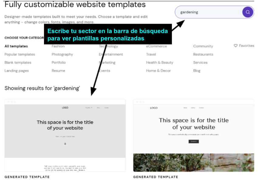 Hostinger AI Templates