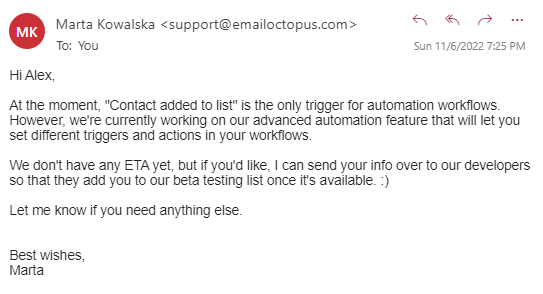 EmailOctopus Email Support
