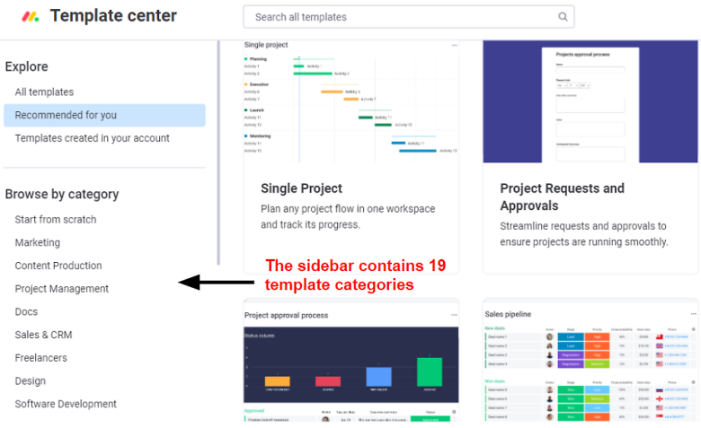 monday.com Project Templates