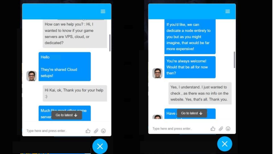 ShockByte customer support answers live chat.