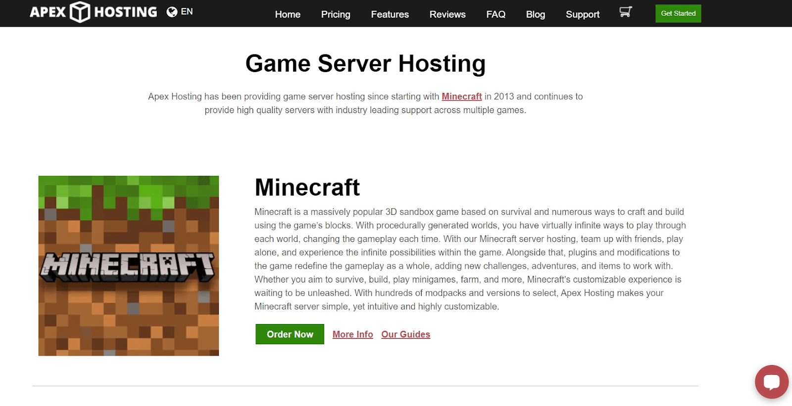 Professional game server hosting