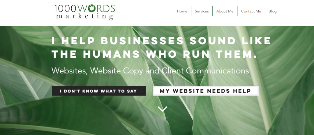 1000 Words Marketing Homepage