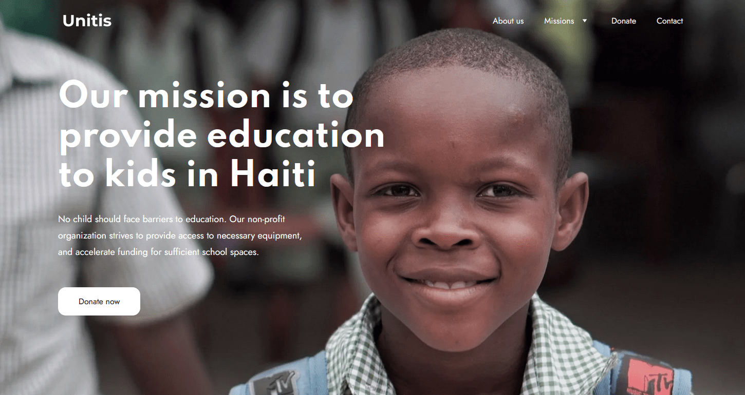 Hostinger Website Builder nonprofit template