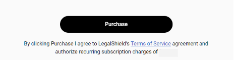 LegalShield's monthly subscription agreement prior to purchase