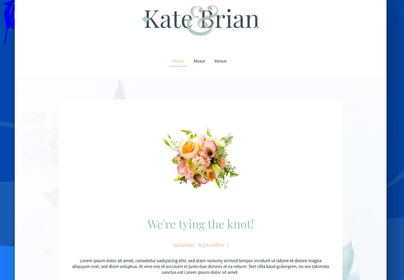 Wedding on sale website creator