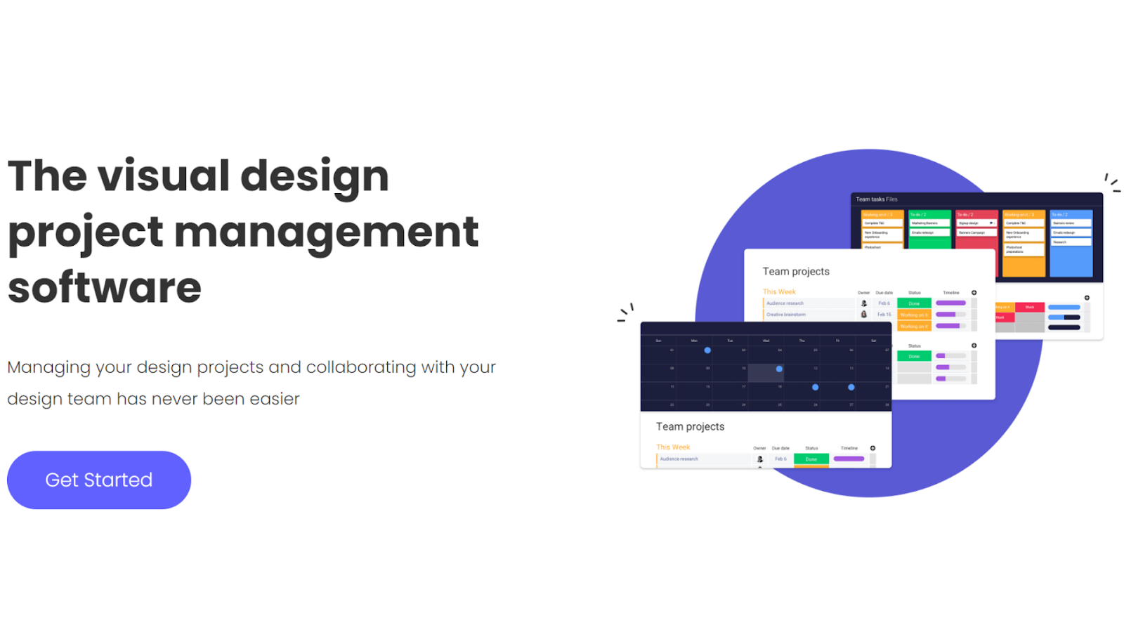 Monday.com's website for design teams