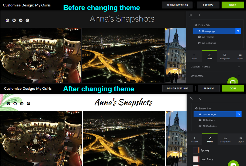 SmugMug Homepage Customization