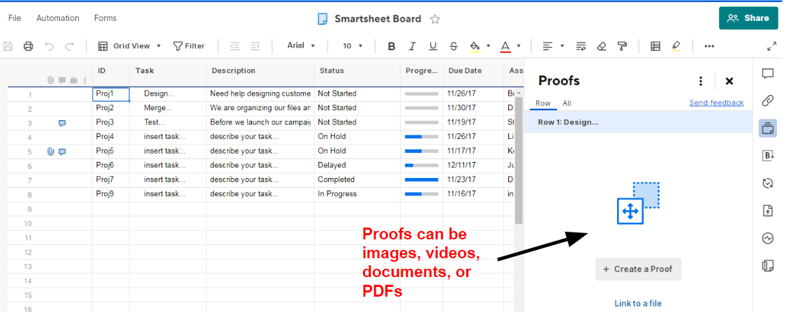 Smartsheet Board