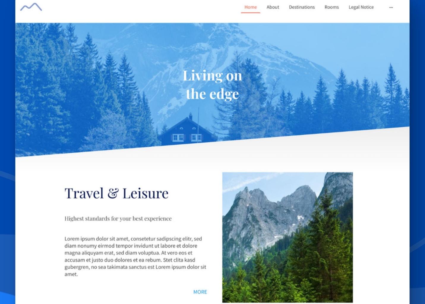 IONOS Travel template