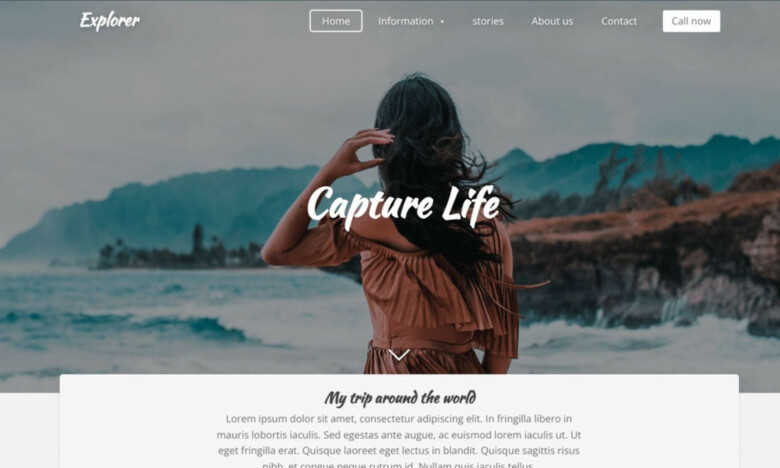 Webador Explorer travel blog template