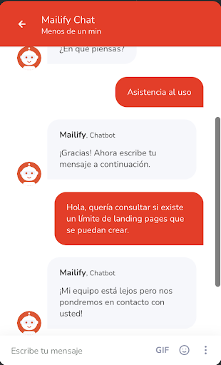Mailify soporte chat