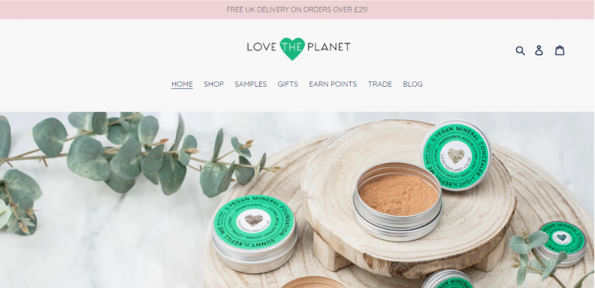 Love the Planet Homepage