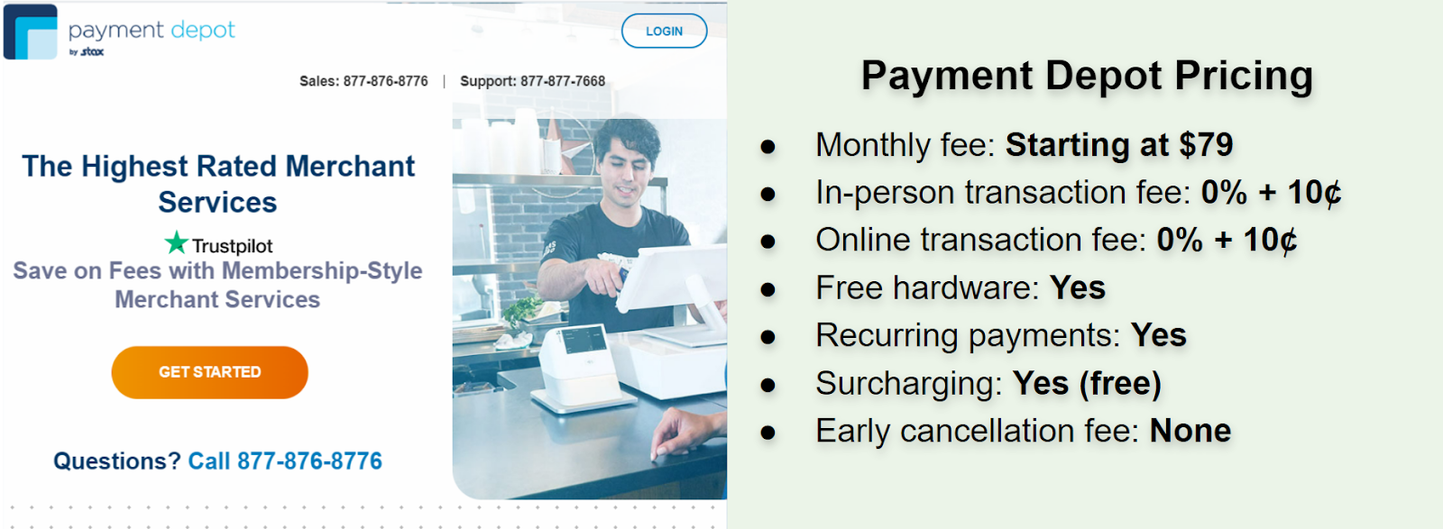 Payment Depot pricing info