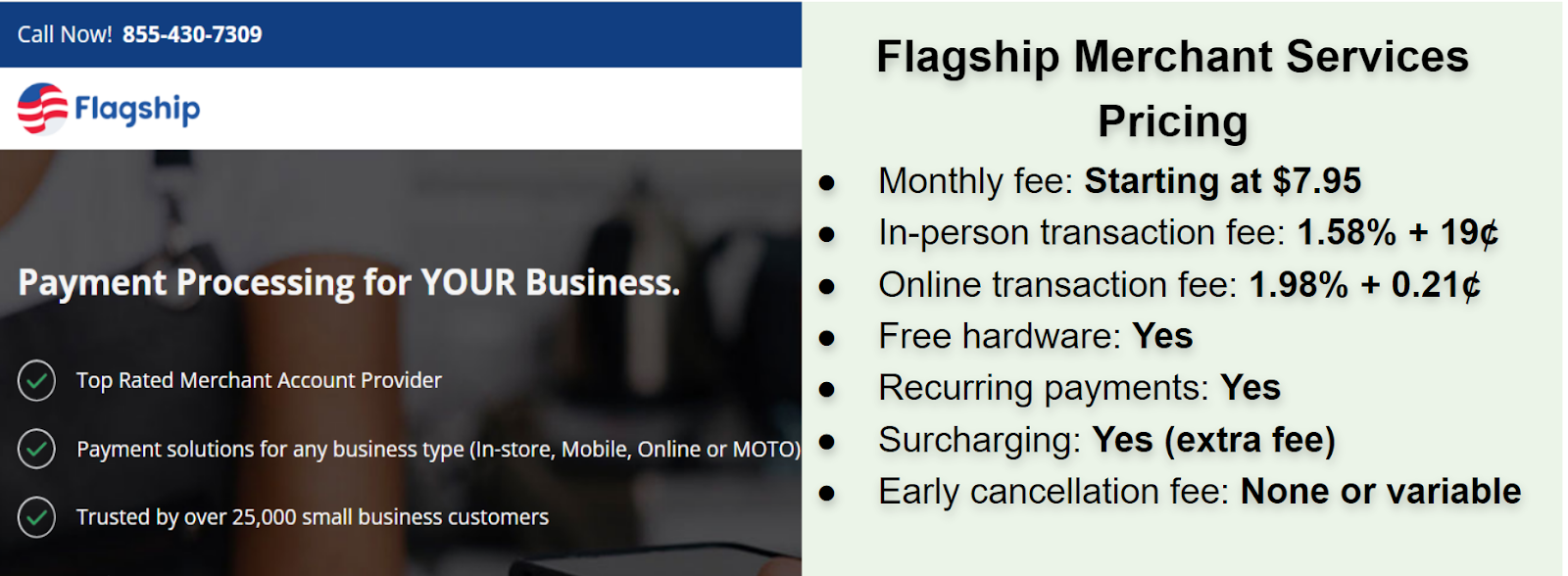 Flagship Merchant Services pricing info