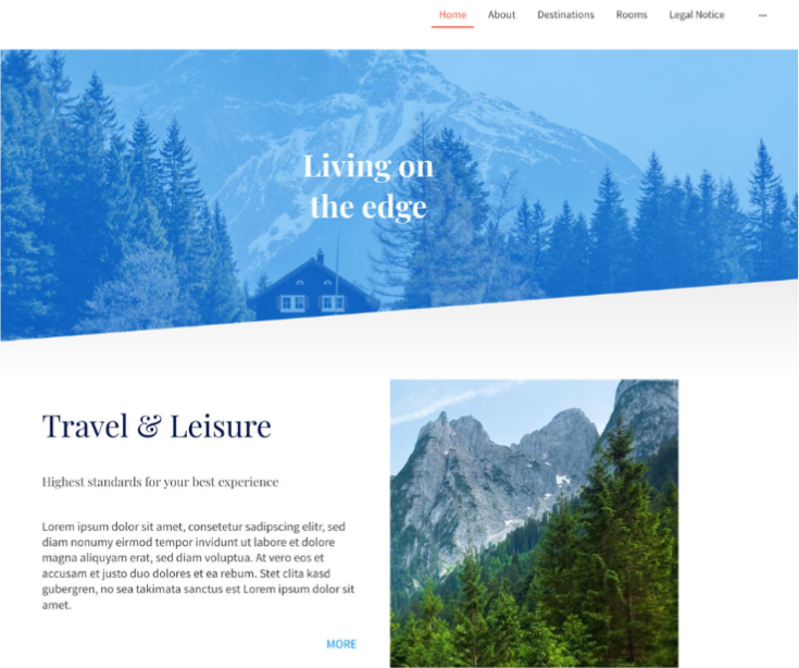 IONOS Travel Template