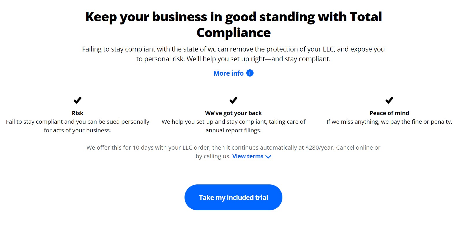 LegalZoom's Total Compliance subscription