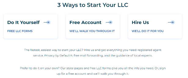 three options for forming your LLC