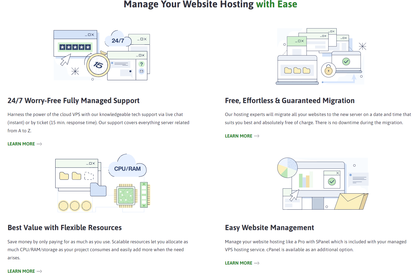 Scala Hosting VPS features